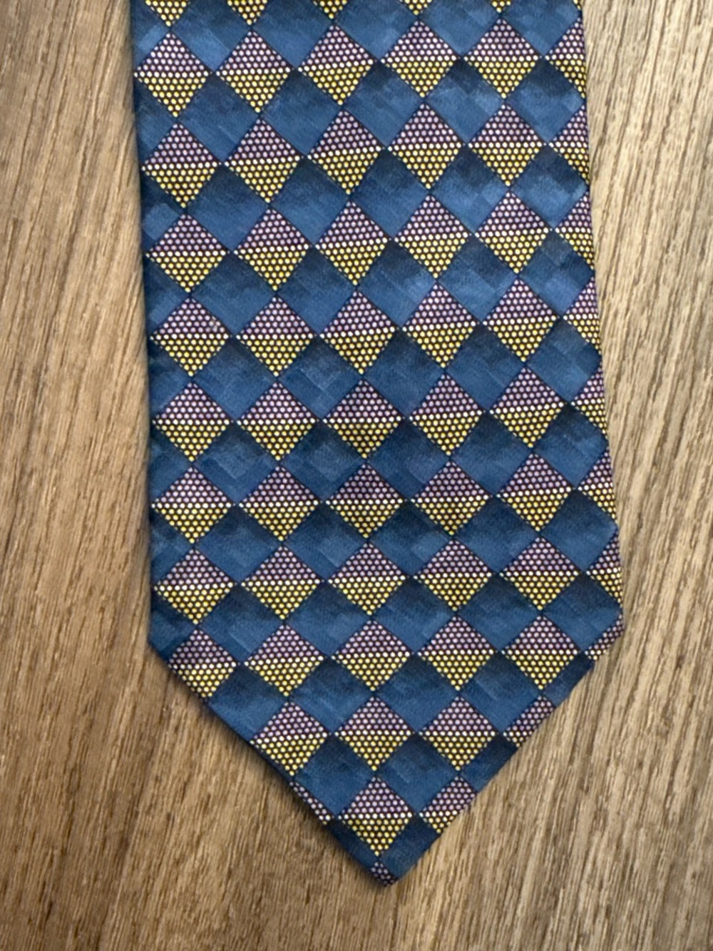 Conte di Milano 100% silk Classic Blue Patterned Men's Tie